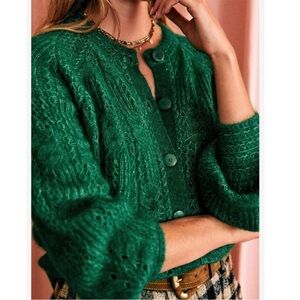 Sezane Alma Green Cardigan Size XS
